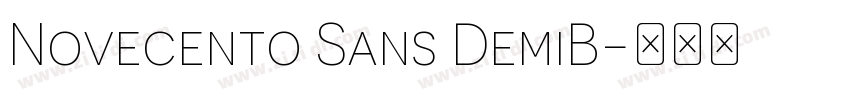 Novecento Sans DemiB字体转换